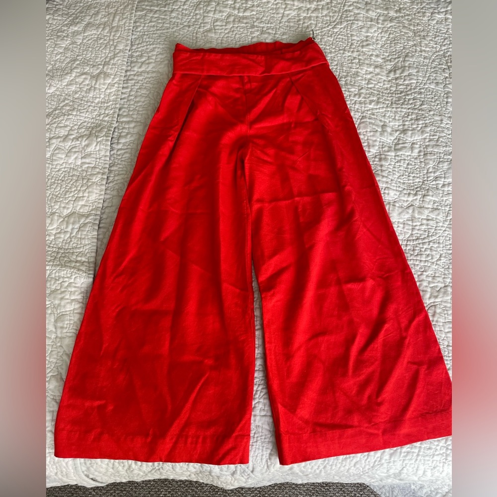 Argentine brand panorama, blood orange wide leg pant